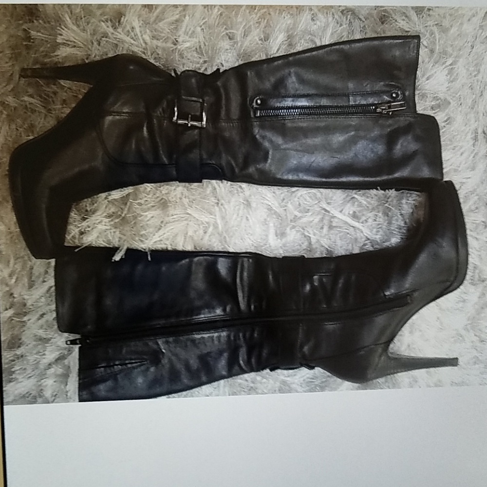 Leather boots